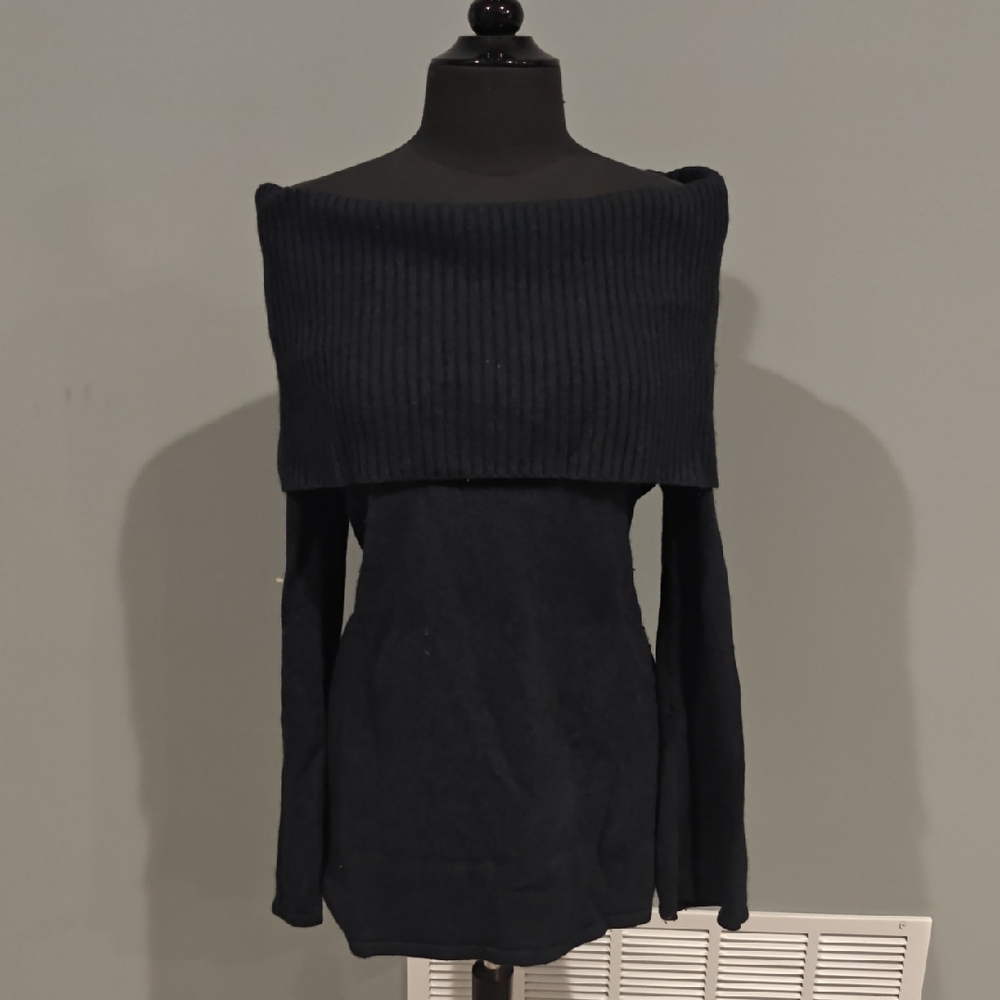 UGG Off-Shoulder Dark Blue Sweater